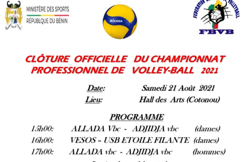  Championnat professionnel de Volley-ball, saison 2020-2021: La der ce samedi