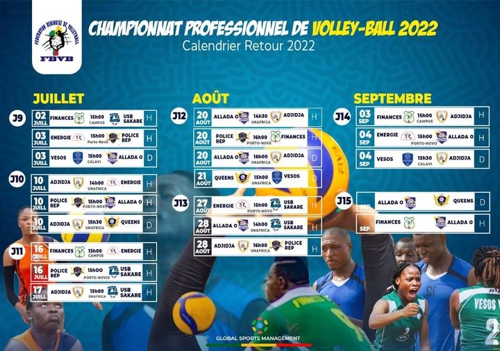 Championnat professionnel de volleyball : La phase retour démarre le 02 juillet