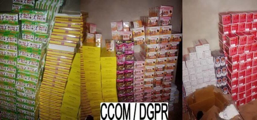  Aplahoué : Près de trois tonnes de produits contrefaits saisis